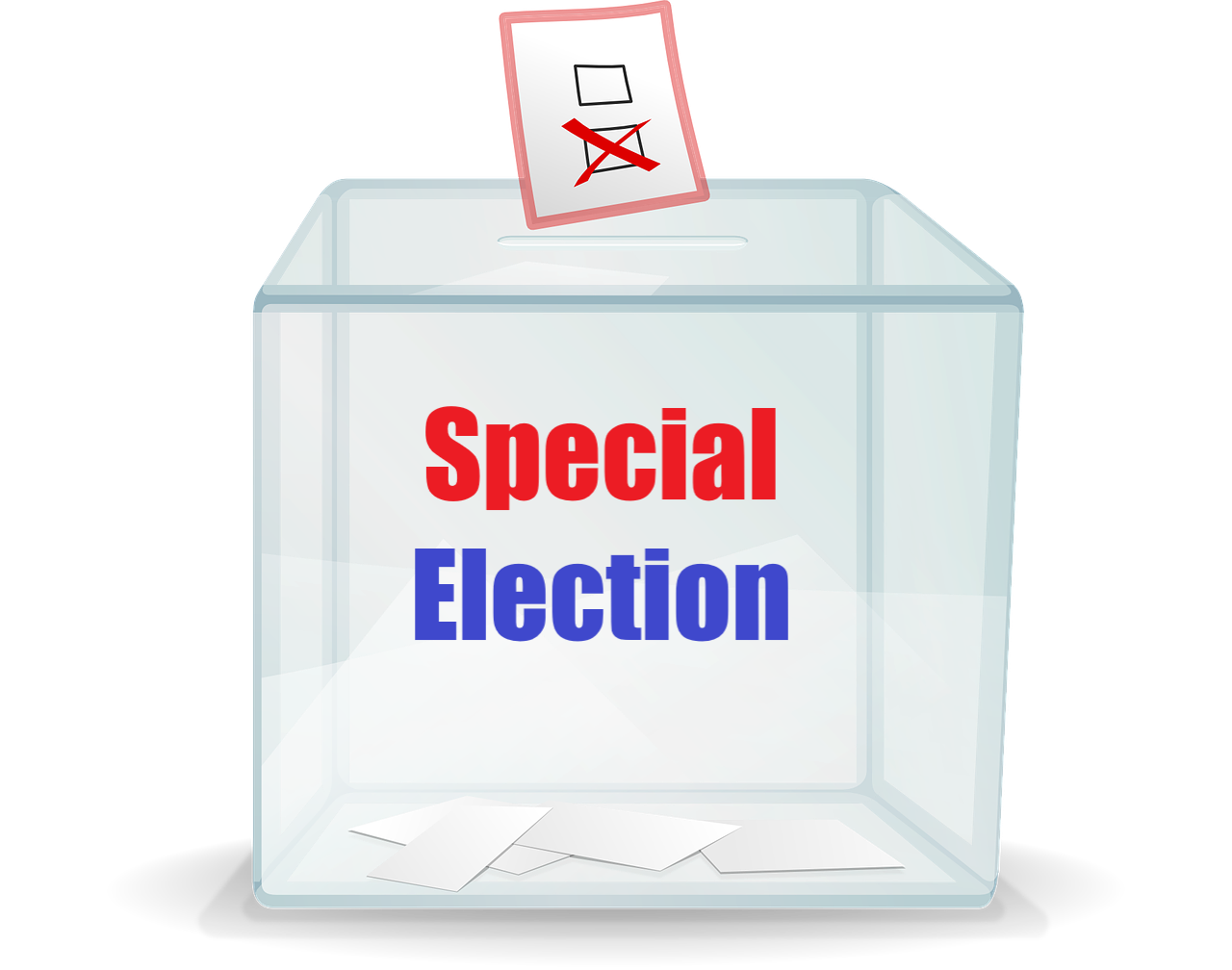  Ballot box saying special election